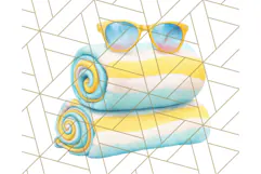 Sky Blue and Sunshine Yellow Summer Clipart PNG, Tropical Product Image 2