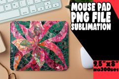 Glitter Flower Pattern Mouse Pad Sublimation PNG Product Image 1