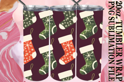 Vibrant Nights 20oz tumbler wrap, Christmas Product Image 1