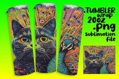 Whisker Whimsy: Sublimation Tumblers with Cat Designs Product Image 1