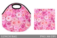 Flowers Lunch Bag Sublimation. Flowers Lunch Bag Design Product Image 1