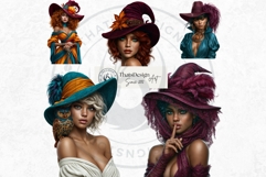 Autumn Witchcraft Clipart - Amber Spells witch PNG set Product Image 11