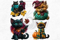 Autumn Witchcraft Clipart - Amber Spells witch PNG set Product Image 12