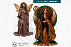 Autumn Witchcraft Clipart - Amber Spells witch PNG set Product Image 7