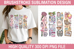 Mother's Day Brushstroke Sublimation Design -Brushstroke PNG Product Image 1