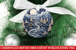 Christmas Round Ornament PNG | Santa | Sublimation | PNG Product Image 1