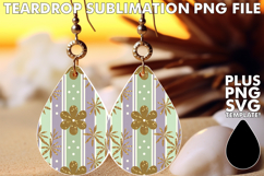 Elegant Teardrop Earrings GIFT MAGIC, Gold Flower Product Image 1
