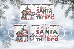Christmas Mug Wrap Design - Christmas Dog Sublimation Product Image 3