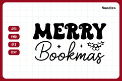 Christmas Bookish Quote SVG | Merry Bookmas Product Image 3
