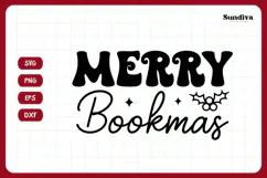 Christmas Bookish Quote SVG | Merry Bookmas Product Image 3