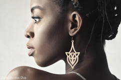 Elven earrings svg bundle, fantasy leather earring template Product Image 4
