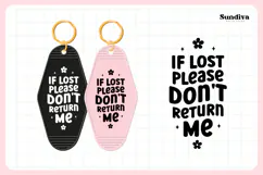 Snarky Quote Motel Keychain SVG | Please Don't Return Product Image 3