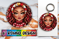 Sweet Circle Car Coaster PNG, Afro Girl Product Image 1