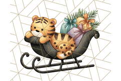 Safari Christmas PNG Clipart, Cute Jungle Animal Art Product Image 2