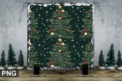 Christmas Tree Square Sublimation Slate Design Product Image 1