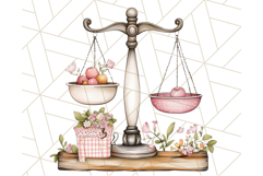 Cottagecore Kitchen Clipart, Vintage Country Floral Kitchen Product Image 2