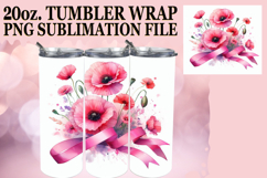 Uplifting Sublimation 20oz tumbler wrap, Flowers Product Image 1