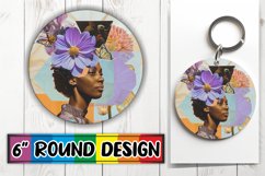 Artistic Tumbler Black Woman Abstract Wrap Sublimation PNG Product Image 1