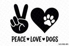 Peace love dogs Svg | Svg Cut Files | Digital Download Product Image 1