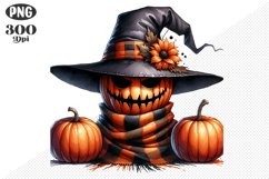 Halloween Pumpkins Sublimation - Clipart PNG Design Product Image 1