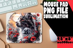 Joyful Cat Craze Sublimation Mousepad PNG Product Image 1
