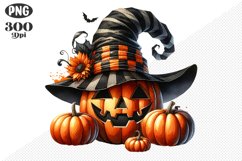 Halloween Pumpkins Sublimation - Clipart PNG Design Product Image 1