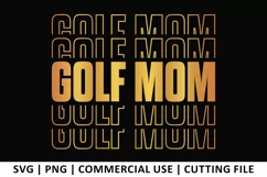 Gold Mom SVG | Stacked SVG Product Image 1