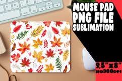 Fall Leaves Mouse Pad Design with Watercolor Product Image 1