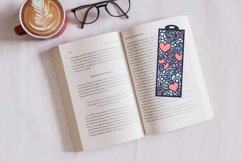 Heart with flowers bookmark layered paper cut design SVG Product Image 2