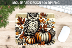 Owl Mouse pad Sublimation - Thanksgiving PNG Design Product Image 1