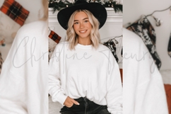 White Christmas Sweatshirt Mockup Product Image 3