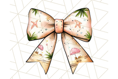 Watercolor Summer Bow Clipart PNG, Coquette Bright Bow Png Product Image 2