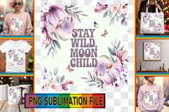 Charming TOTE BAG Designs PNG, Flower Quote Product Image 1