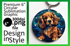 Dog Round Design Artistic PNG Sublimation Product Image 1