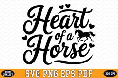 Heart of a Horse SVG Design | SVG Cut files Product Image 1