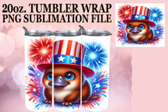 Magical Sublimation 20oz tumbler wrap, USA Animals Product Image 1