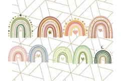 Boho Rainbow PNG Clipart, Earthy Arches &amp; Minimal Shapes Product Image 6