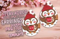 Charming Teardrop Earrings Artwork PNG , Christmas Product Image 1