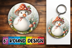 Blissful Round Ornaments Design PNG, Goose Product Image 1