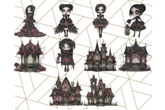 Gothic Halloween Clipart Dark Aesthetic PNG, Halloween Png Product Image 3