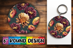 Radiant Sublimation Ornaments, Flower Pattern Product Image 1