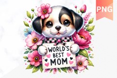 World's best mom Sublimation - Mother's Day Clipart PNG Product Image 1