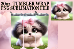 Luminous Sublimation 20oz tumbler wrap, 3D Dog Product Image 1