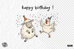 Happy Birhday Farm Animals Clipart Product Image 1