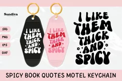 Spicy Book Lover Motel Keychain SVG - Thick and Spicy Product Image 1