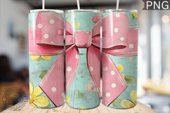 Spring Fling Bow Tumbler Wrap -High Quality 300 Dpi Product Image 1