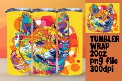 Artistic Abstract Dog Wrap 20oz Design Product Image 1