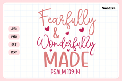 Christian Valentine's Day Quote SVG | Fearfully Wonderfully Product Image 3