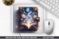 Book Flower Mouse Pad Sublimation, Animals Mouse Pad PNG Product Image 1