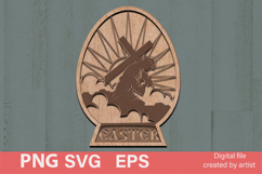 Easter eggs EPS SVG PNG, Easter boho EPS SVG PNG, egg design Product Image 1